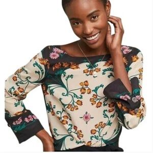 Anthropologie Maeve Floral Blouse